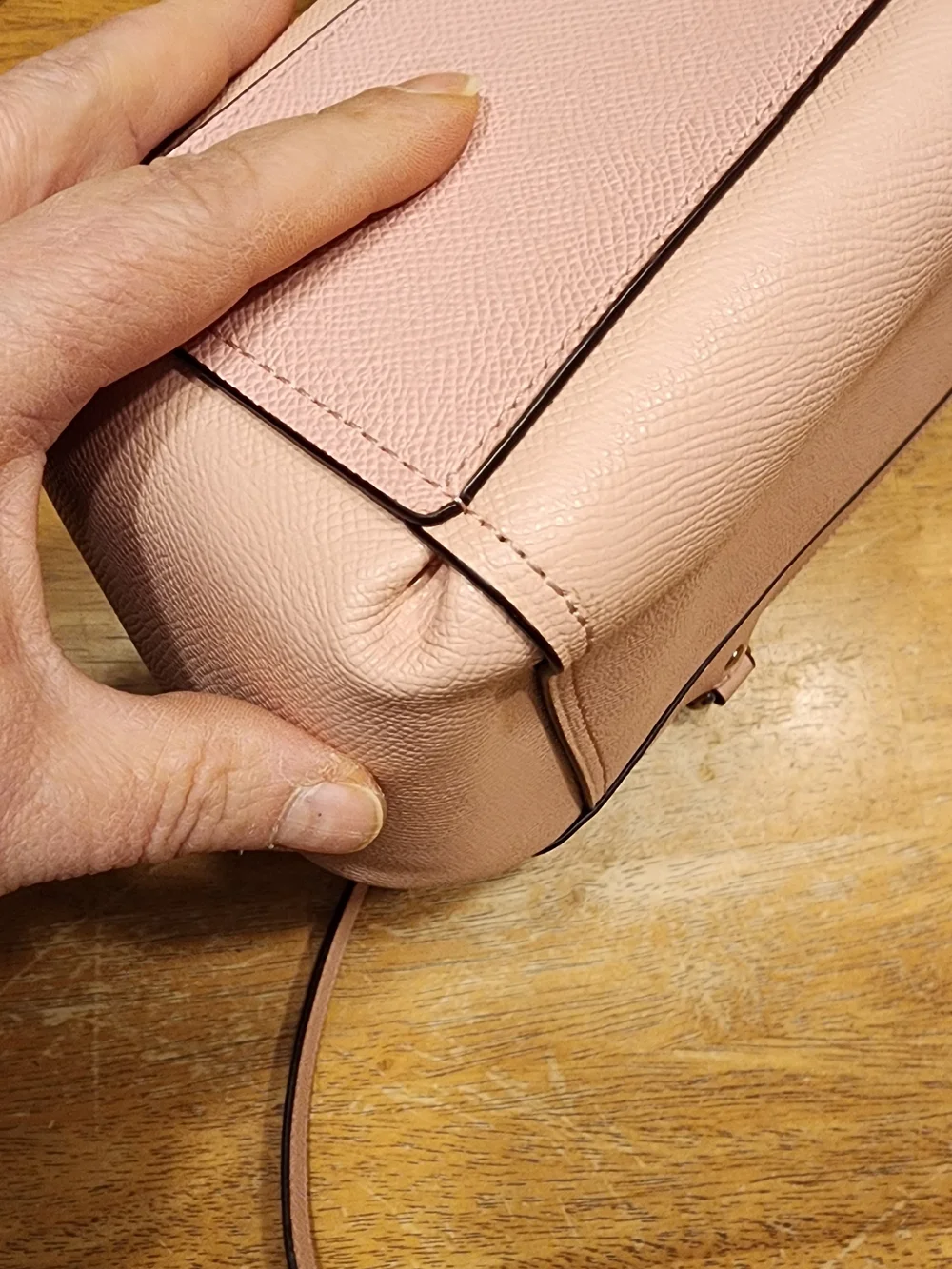Coach Brooke Carryall Satchel in blush pink crossgrain leather, silver Hardware